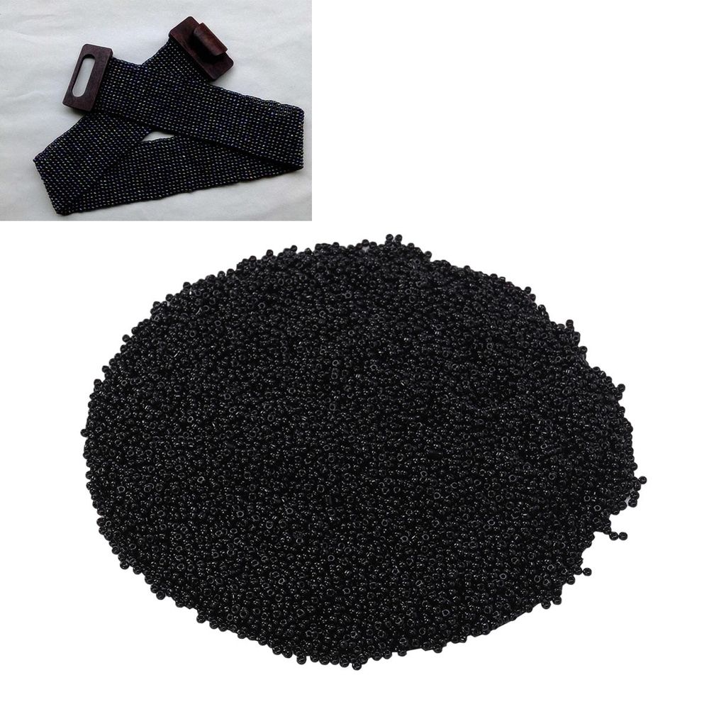 15000pcs Black Beads for Jewelry Making, Keychain Decoration, Craft Supplies for Kids and Adults