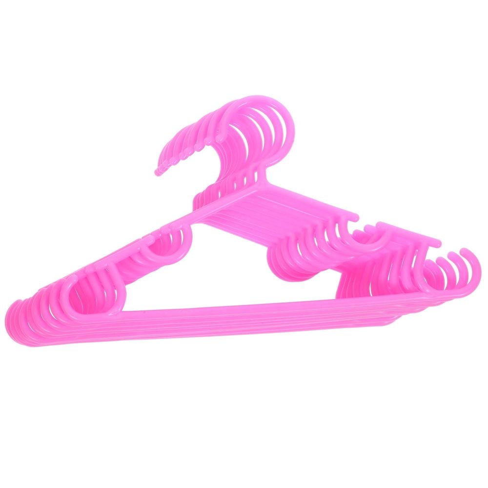 10pcs Nonslip Hangers Pink PP Support Baby and Small Adult Clothes