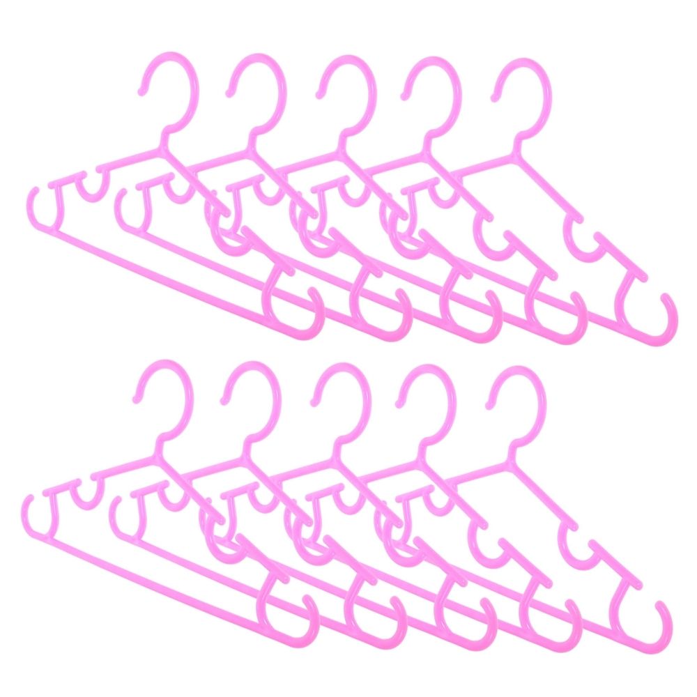 10pcs Nonslip Hangers Pink PP Support Baby and Small Adult Clothes