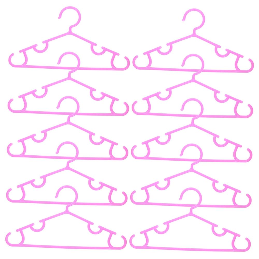 10pcs Nonslip Hangers Pink PP Support Baby and Small Adult Clothes