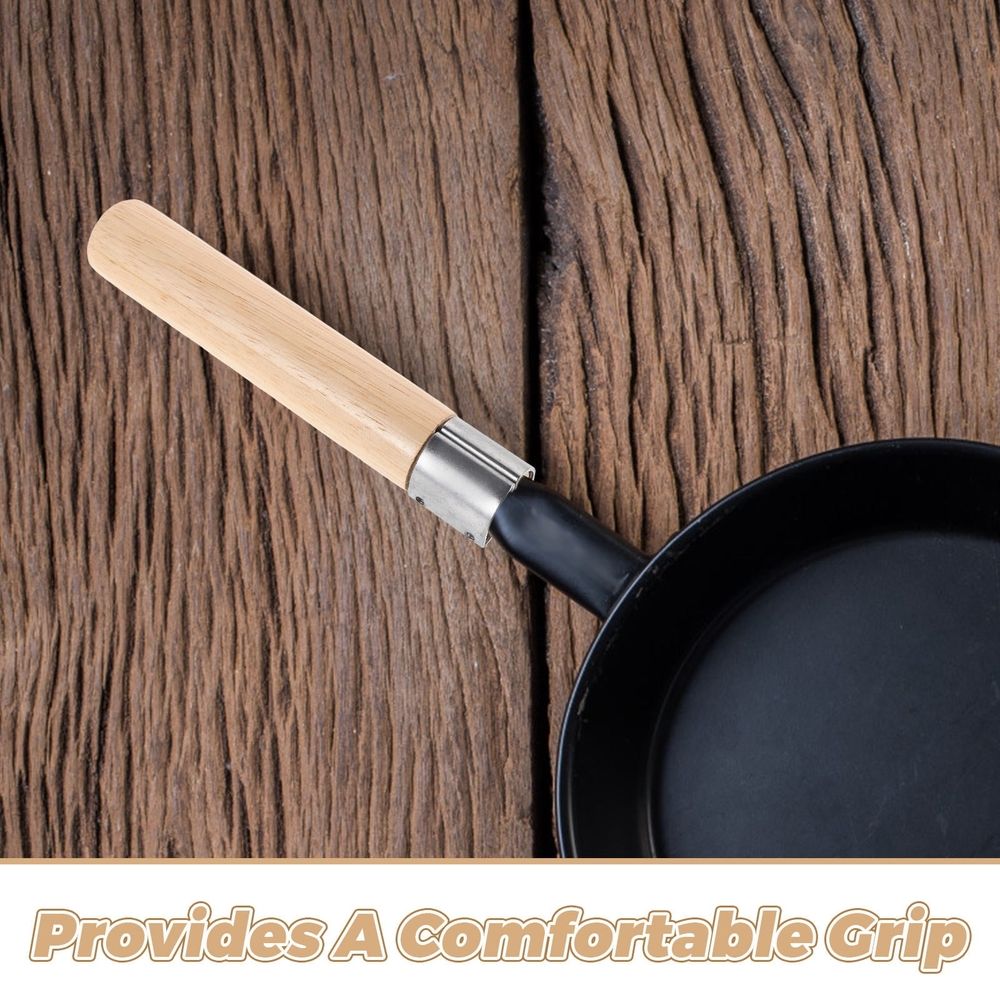 Detachable Wooden Pot Handle Replacement for Frying Pans and Woks Light Brown Design