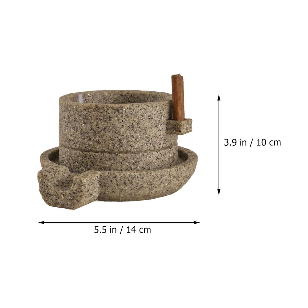 Grey Resin Bonsai Pot Multi-Purpose Vintage Flower Container for Home