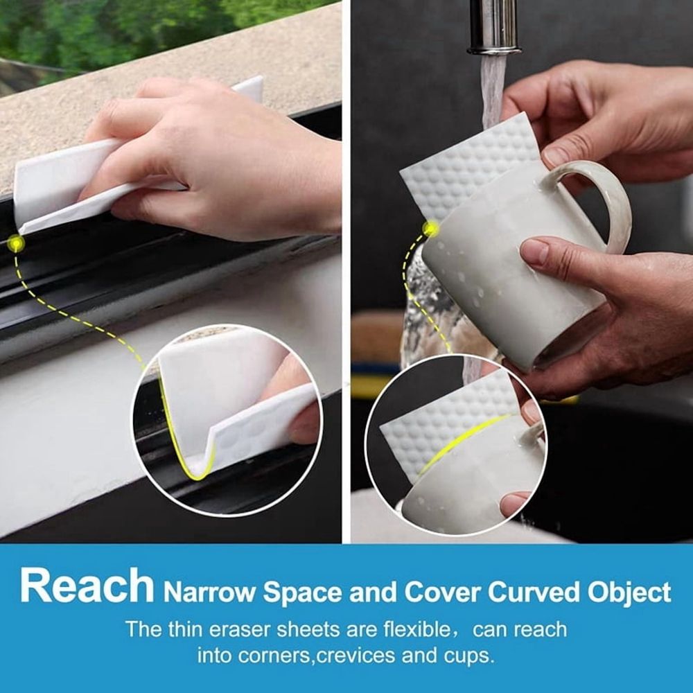 50 PCS Magic Sponge Eraser Sheets,Convex Point Melamine Sheets,Disposable Portable Magic Cleaning Eraser Thin Wipes