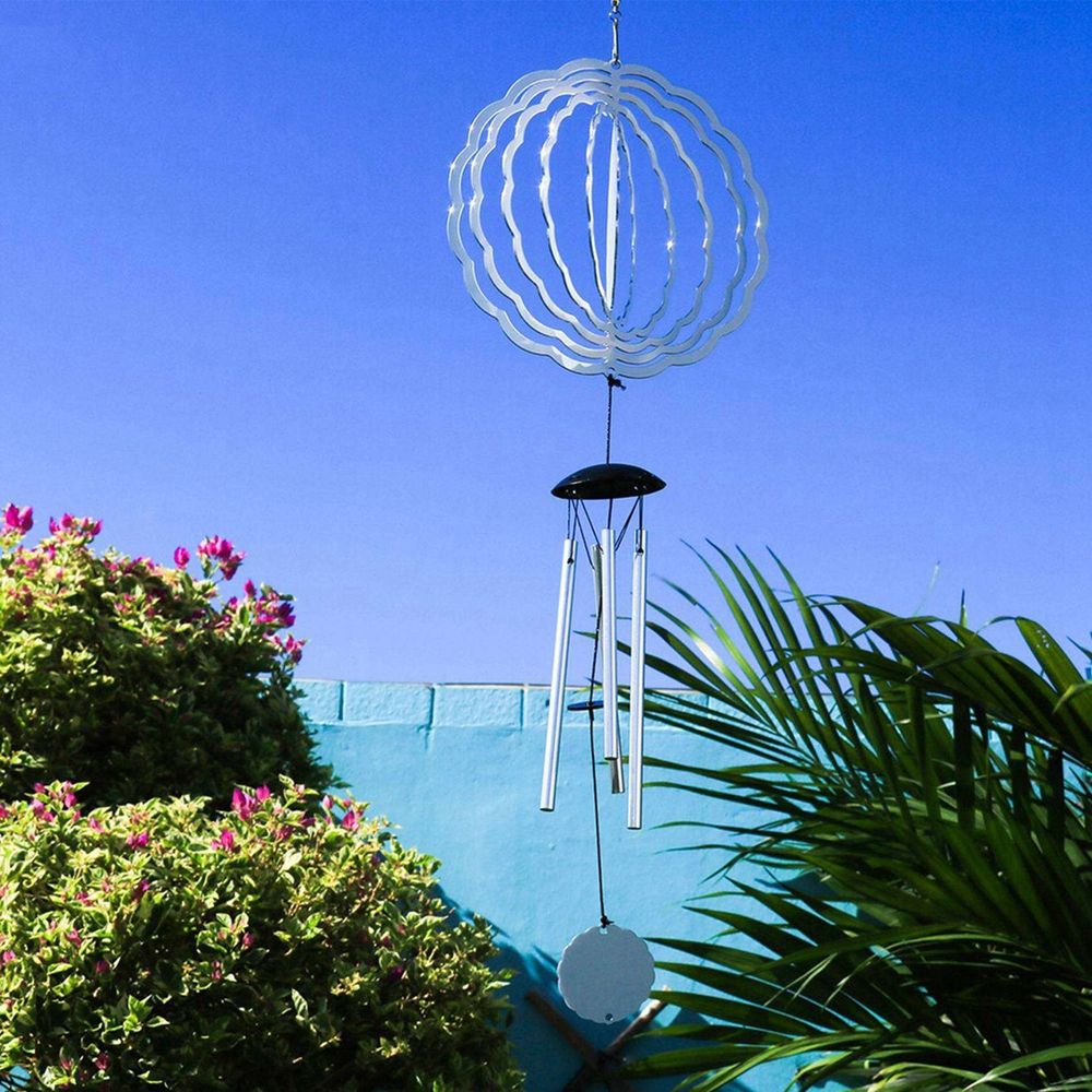 2X Sublimation Wind Spinner Blanks Outdoor Decor, Windchimes with 4 Thickened Aluminum Tubes for Mom Grandma Women