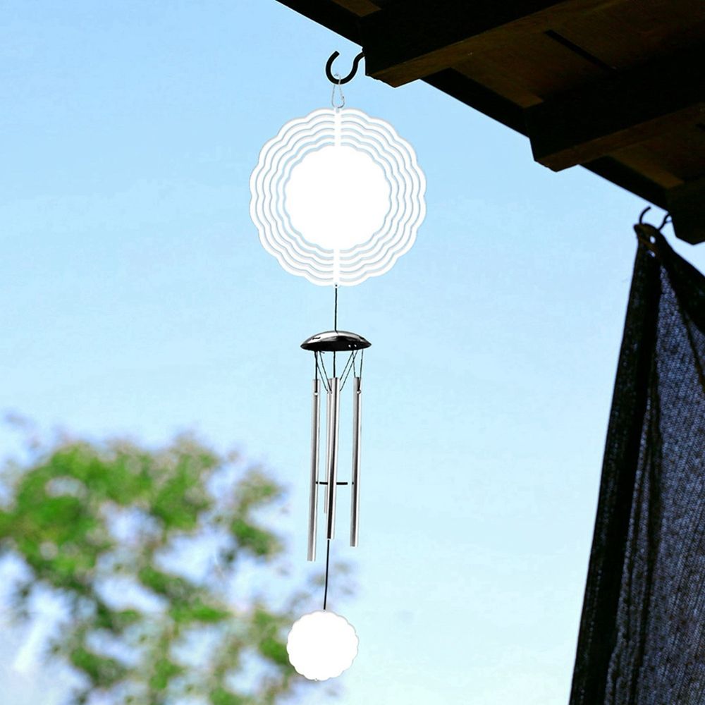 2X Sublimation Wind Spinner Blanks Outdoor Decor, Windchimes with 4 Thickened Aluminum Tubes for Mom Grandma Women