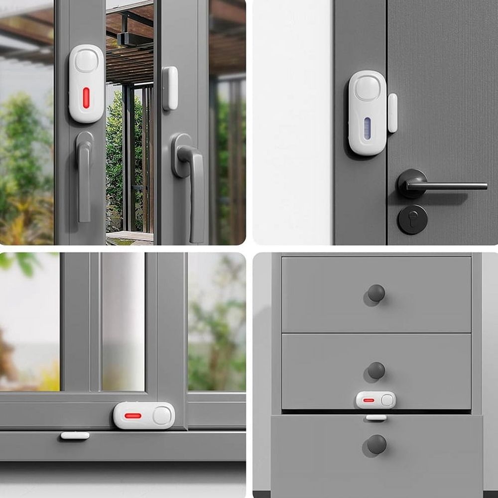 Wireless Door Alarms When Opened with Remote,Door Security Sensor Chime Window Alarm Pool Alarm Door Alarm 2 Pack