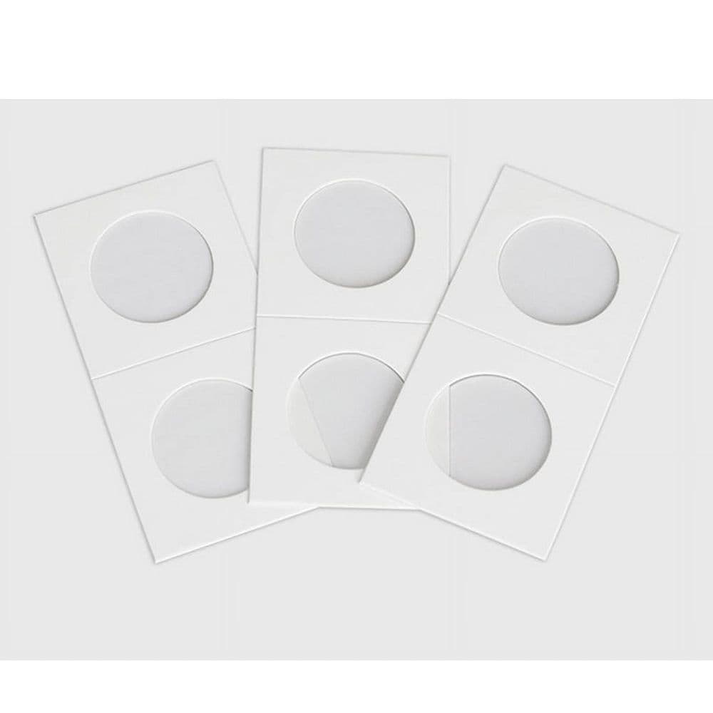 100 Piece Square Cardboard Coin Holders Coin Supplies 100x50x0.58mm White