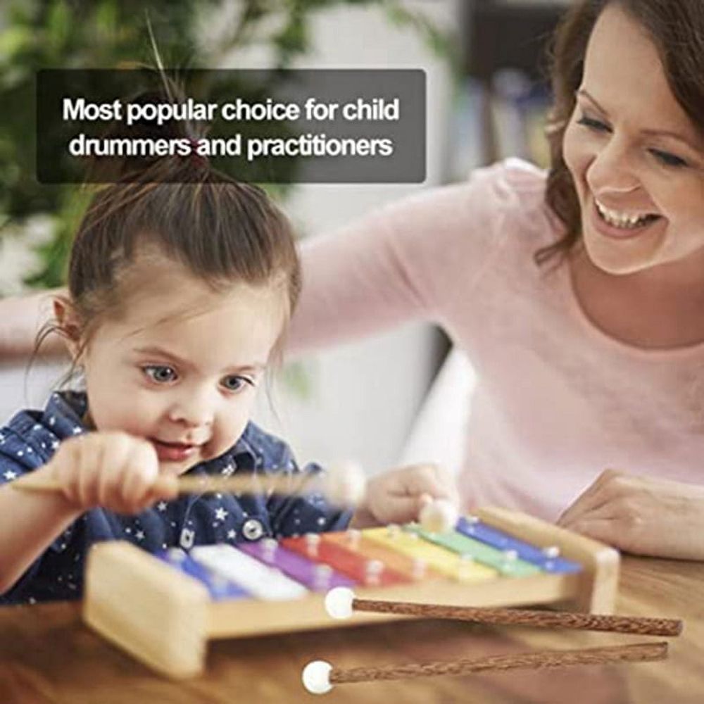 4 Steel Tongue Drumsticks, Rubber Drumsticks for Children, for Children's Drummers and Practitioners