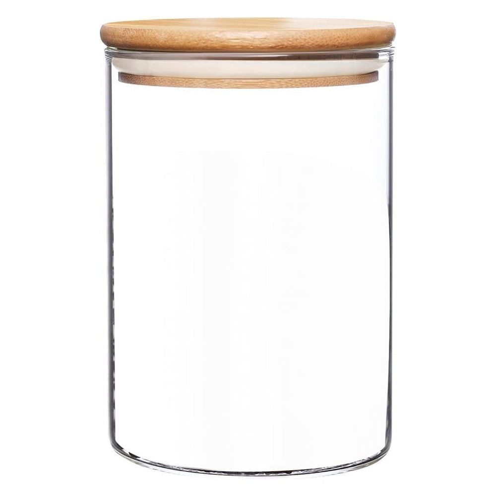 Glass Food Storage Containers with Lids Glass Food Storage Jars for Coffee Bar Tea Sugar (27 FL OZ)