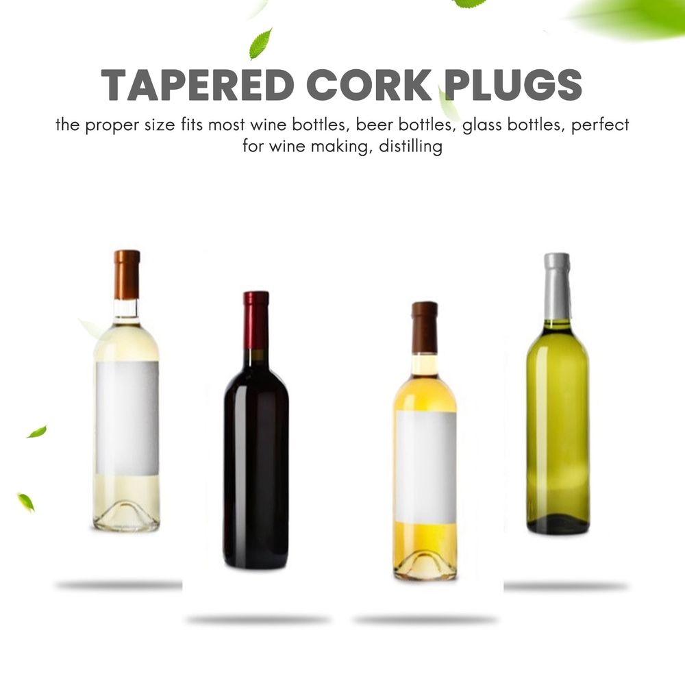 24 Pieces Cork Plugs Cork Stoppers Tasting Corks T-Shape Wine Corks with Top Wooden Wine Bottle 1628