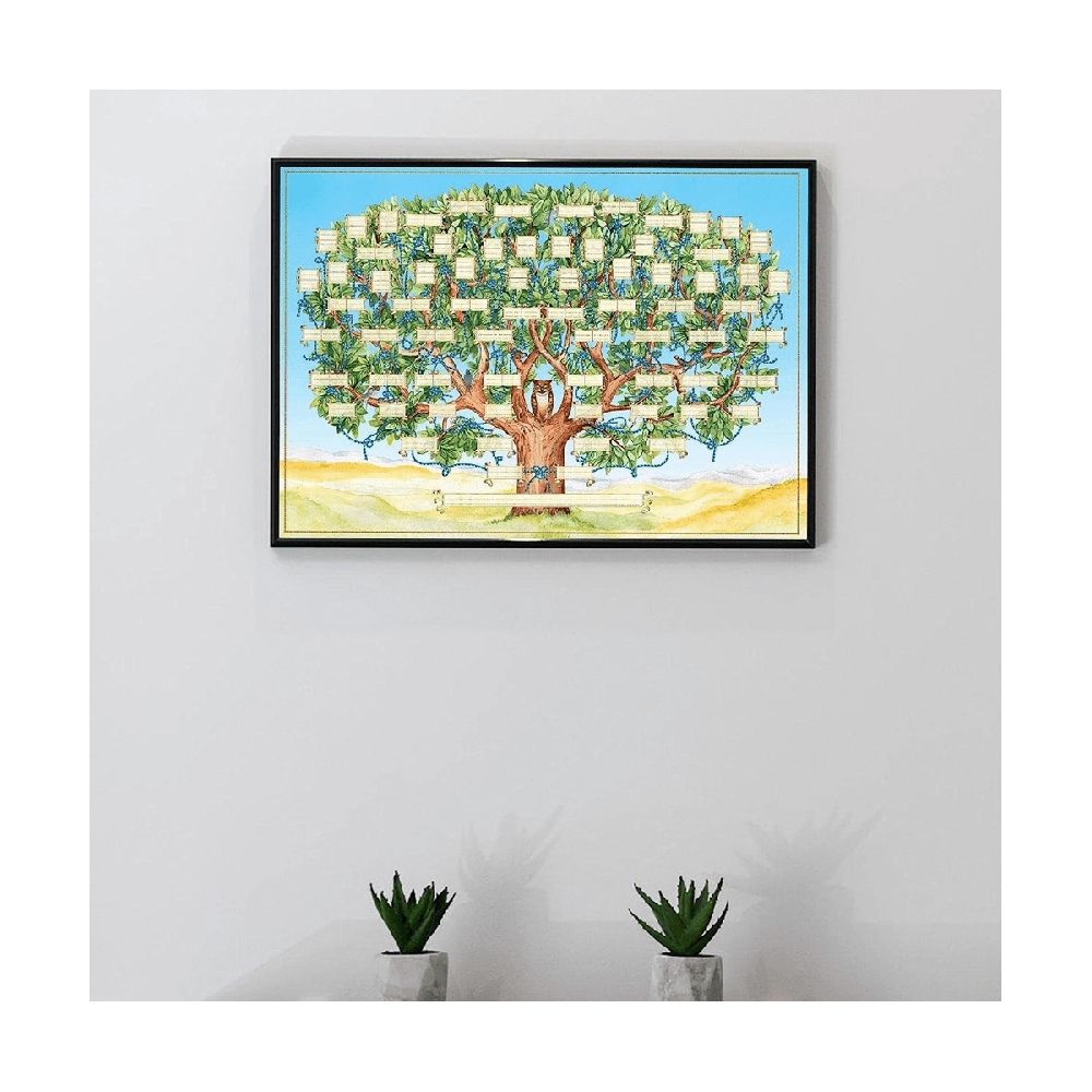 Family Tree Chart to Fill in 6 Generation Genealogy Poster Blank Fillable Ancestry Chart, C3676