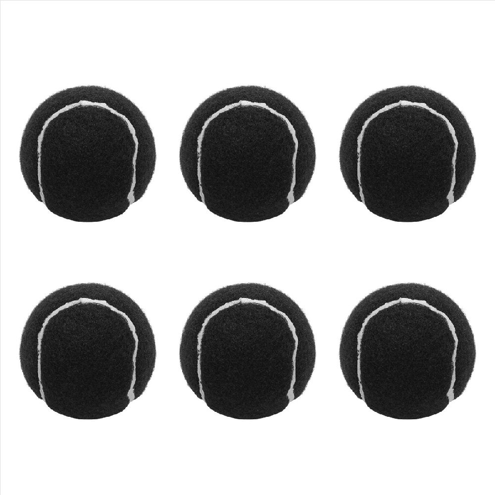 12Pcs Pack Tennis Balls Wear- Elastic Training Balls 66mm Ladies Beginners Practice Tennis ,Black