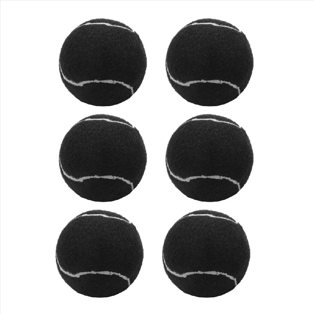 12Pcs Pack Tennis Balls Wear- Elastic Training Balls 66mm Ladies Beginners Practice Tennis ,Black
