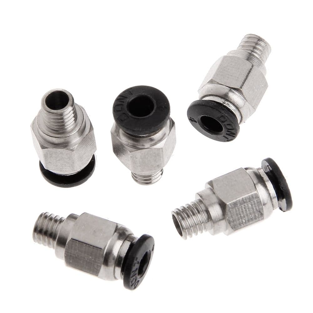 Air Fittings Coupler Connector 4mm Male Thread Straight Pneumatic Fitting 5 Piece Durable
