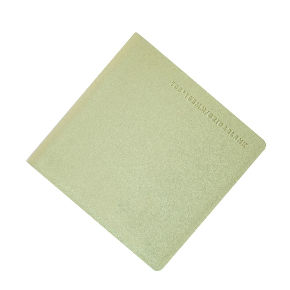 Softcover Leather Notebook 4x4Inch Pocket Size Travel Journal with 80 Sheets Gridded Unlined For Note Taking Journaling