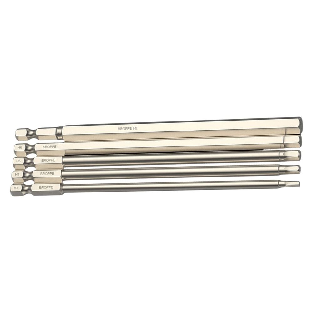 5/6/7/8Pcs Impact Hex Head Allen Wrenches Drill Bit Set 1/4inch Impact Hex Shank Steel Hex Bit Set Allen Key Screwdriver Bit