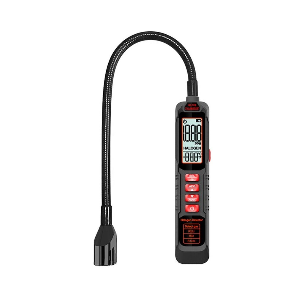 0-1000PPM HVAC Leak Detector Leak Tester Leak Detector AC Sniffer with Light & Alarm