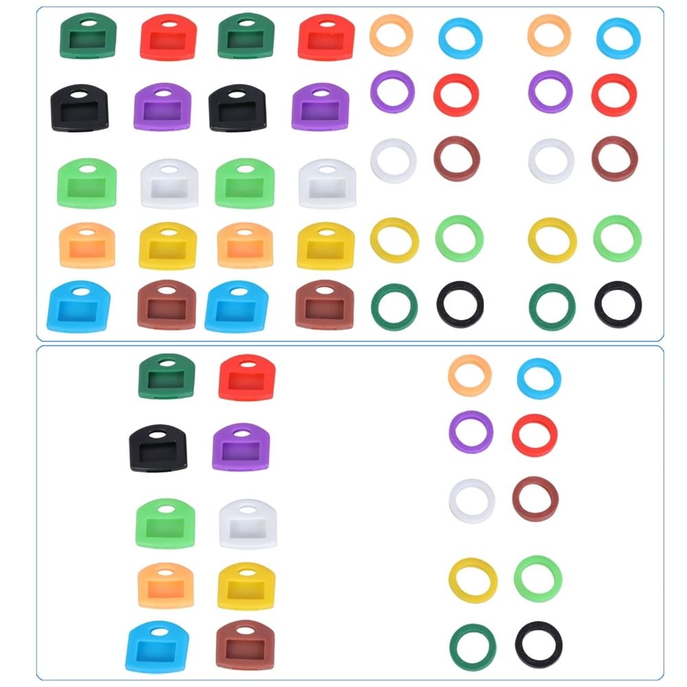 Silicone Key Markers Identifiers Covers In Assorted Color For Efficient Key Organization Feature Round And Square Shape