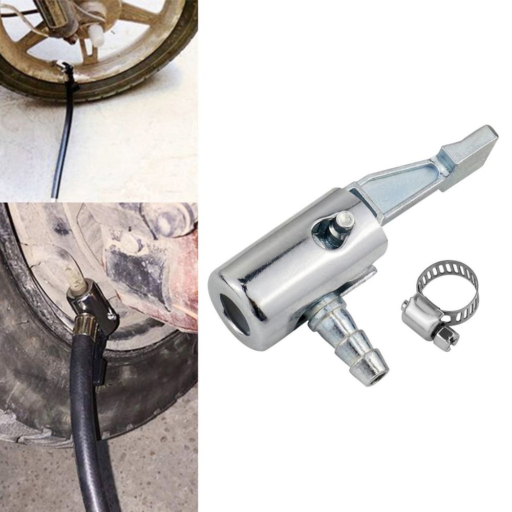 1/4inch Locking On All Metal Air Chuck Portable Air Compressor Tires Inflator Chuck Pumps Replacement Air Nozzle Hose