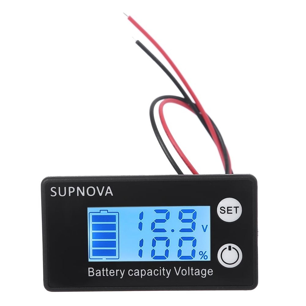 Battery Capacity Indicator Tester 7-68V Lead Acid Lithium LiFePO4 Car Motorcycle Voltmeter Voltage Gauge 12V 24V