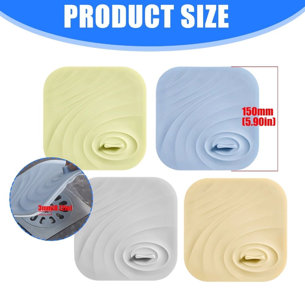 NonSlip Silicone Drain protectors Universals Floor Drain Deodorant Pad Basins Stopper Sealing Cap For Odor Prevention