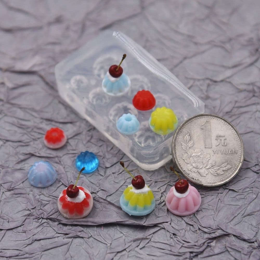DIY Miniature Food Play Molds UV Resin Molds Simulated Food Small Cake Mold DIY Mould Epoxy Casting Molds Craft