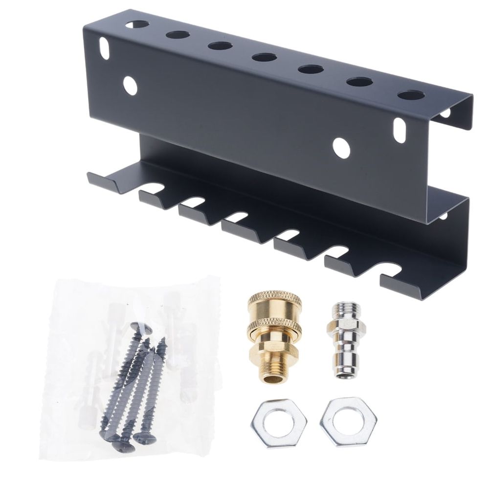 Multi Functional Pressure Washer Guns and Accessory Organiser Easy Installation Wall Mounted Car Wash Accessories Rack