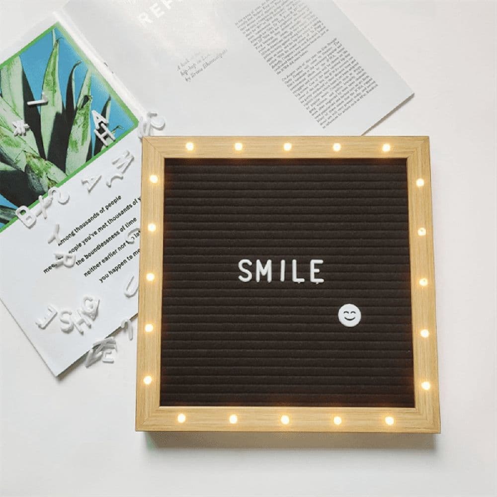 Felt Letter Board Changeable Sign Board Black 450 Letter Emoticons Plastic Stand