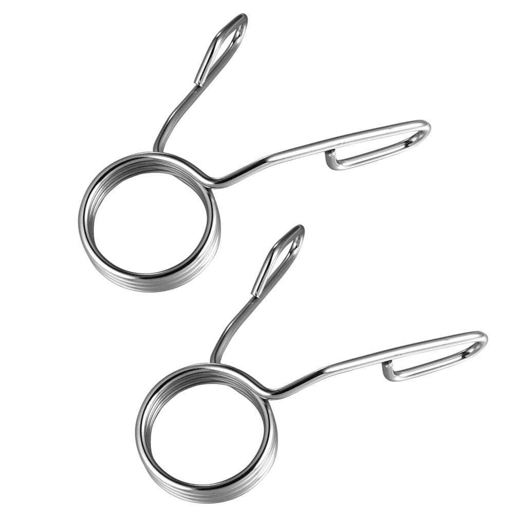Barbell Clamp Weight Lifting Clips Silver Plastic 2 Piece Fitness Accessories