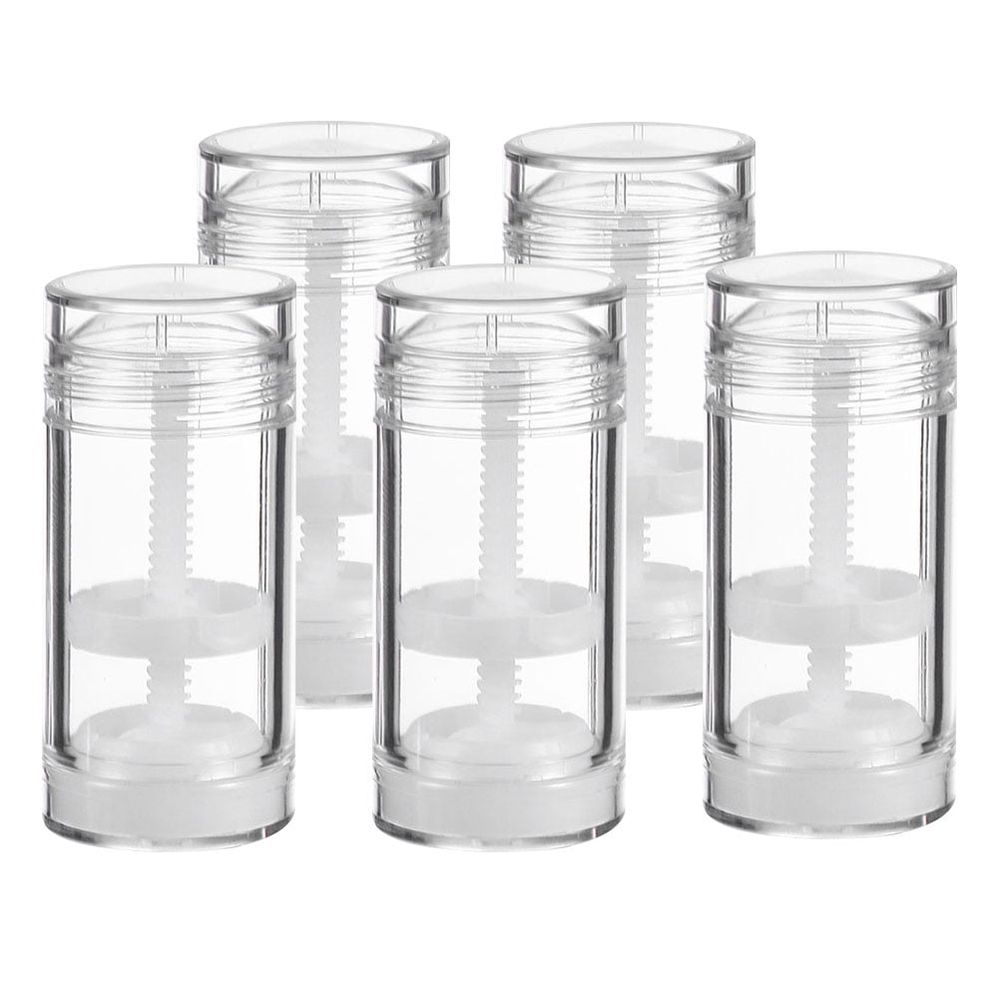 Set of 5 Transparent Round Mini Skincare Containers for Creams, Travel-Friendly Empty PP Bottles for