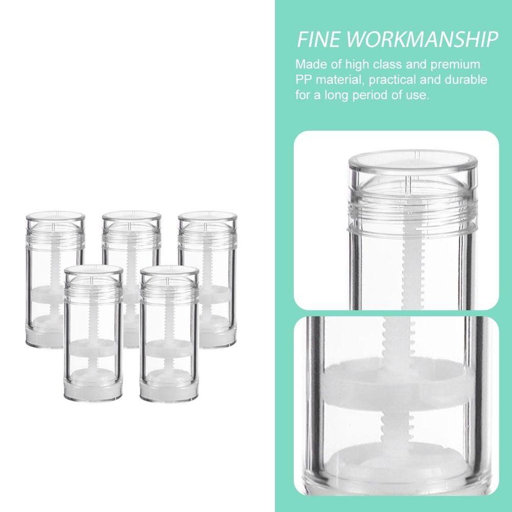 Set of 5 Transparent Round Mini Skincare Containers for Creams, Travel-Friendly Empty PP Bottles for