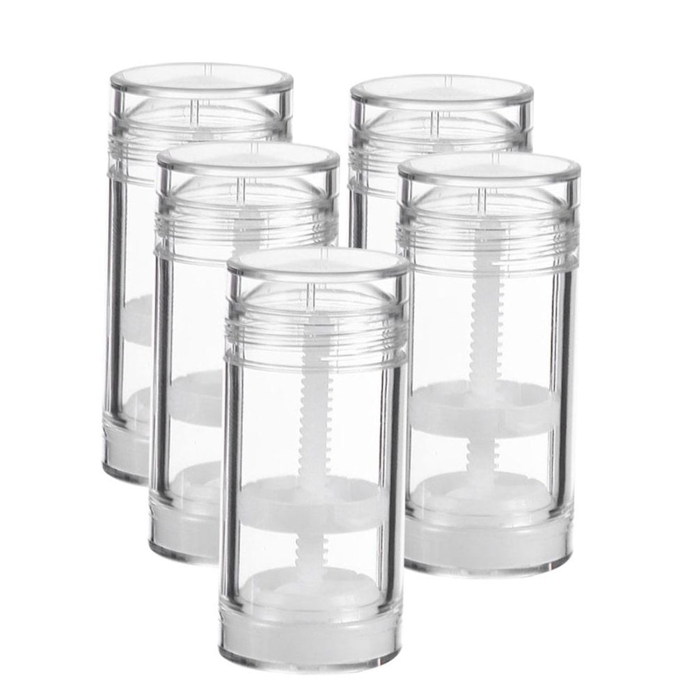 Set of 5 Transparent Round Mini Skincare Containers for Creams, Travel-Friendly Empty PP Bottles for