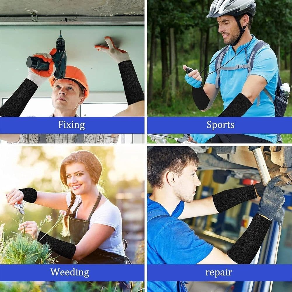 Cut Resistant Sleeves 4 Pcs Gardening Sleeves Dog Bite Safety Arm Sleeves for Arm Protection Thin Skin Bruising 7.87 Inches