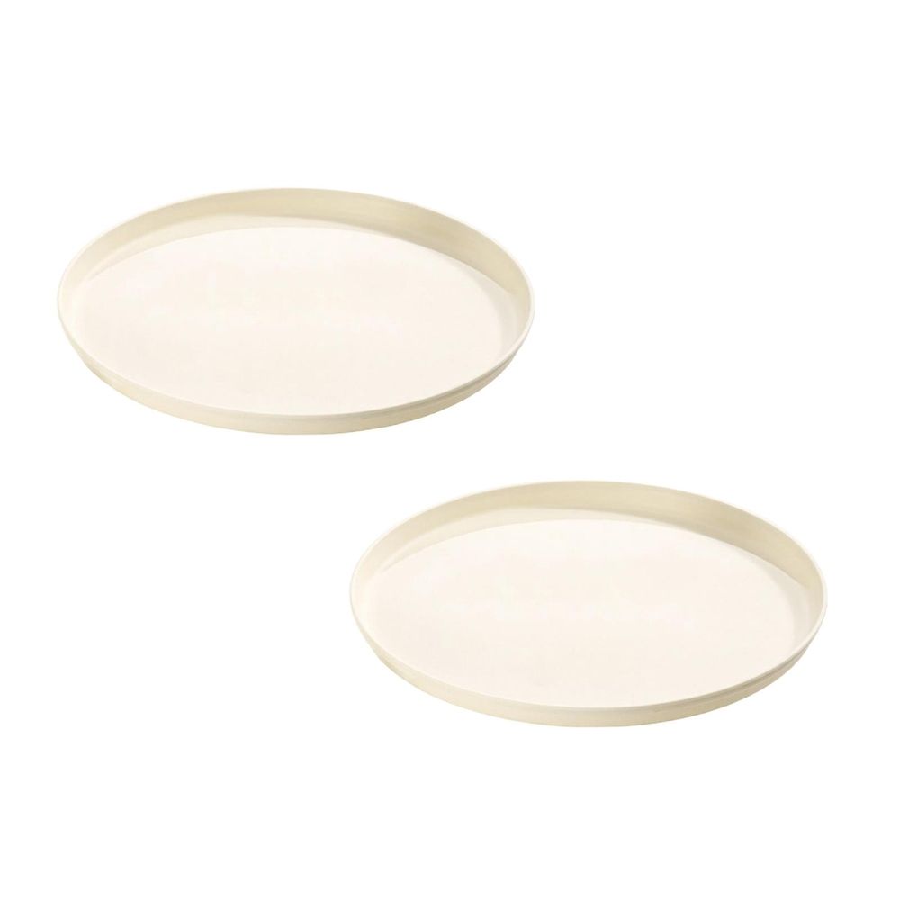 1 Pcs Round Plastic Plate, Serving Tray, Serving Tray For Indoor Plastic Fast Tray for Kitchen, Dessert,Salad,Appetizer, Small Dinner Plates, Microwave & Dishwasher Safe, Scratch Resistant 10