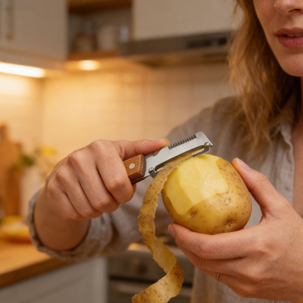Multifunctional Peeler Set 4 Pieces Stainless Steel Blades Vegetable and Fruit Peelers with Ergonomic Handles Kitchen Tools for Potatoes Carrots and Apples