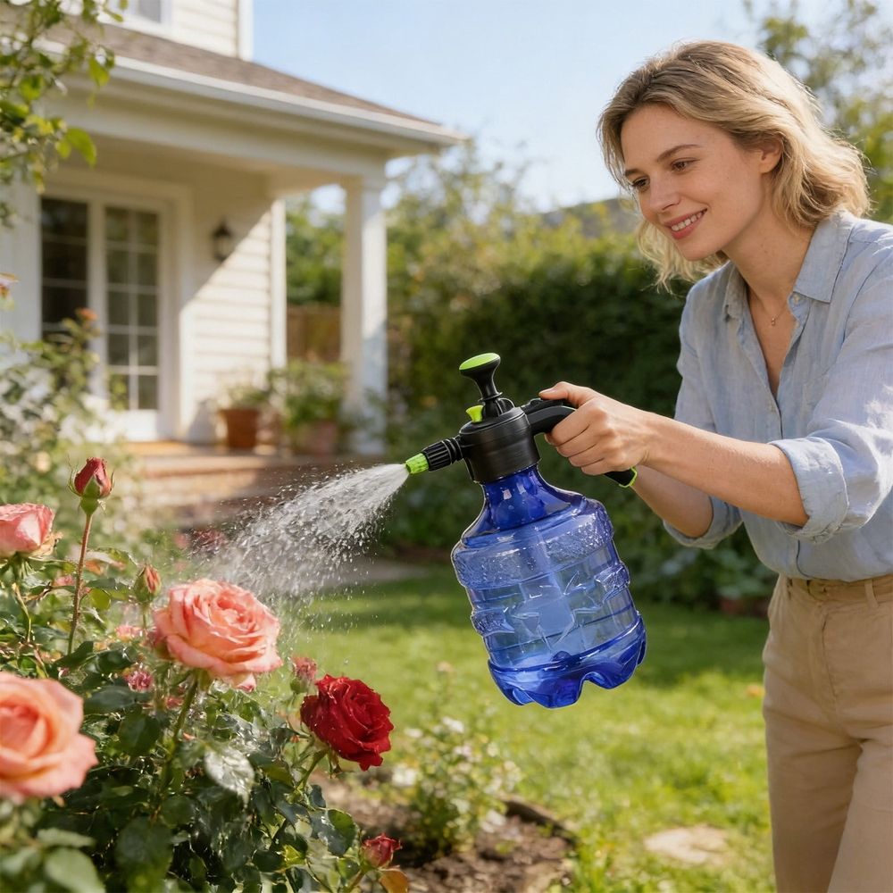Adjustable Spray Modes, Pressurized Spray Bottle, Superior Nozzle for Fine Mist and Strong Stream, Perfect for Gardening and Household Cleaning, Ideal for Plant Enthusiasts