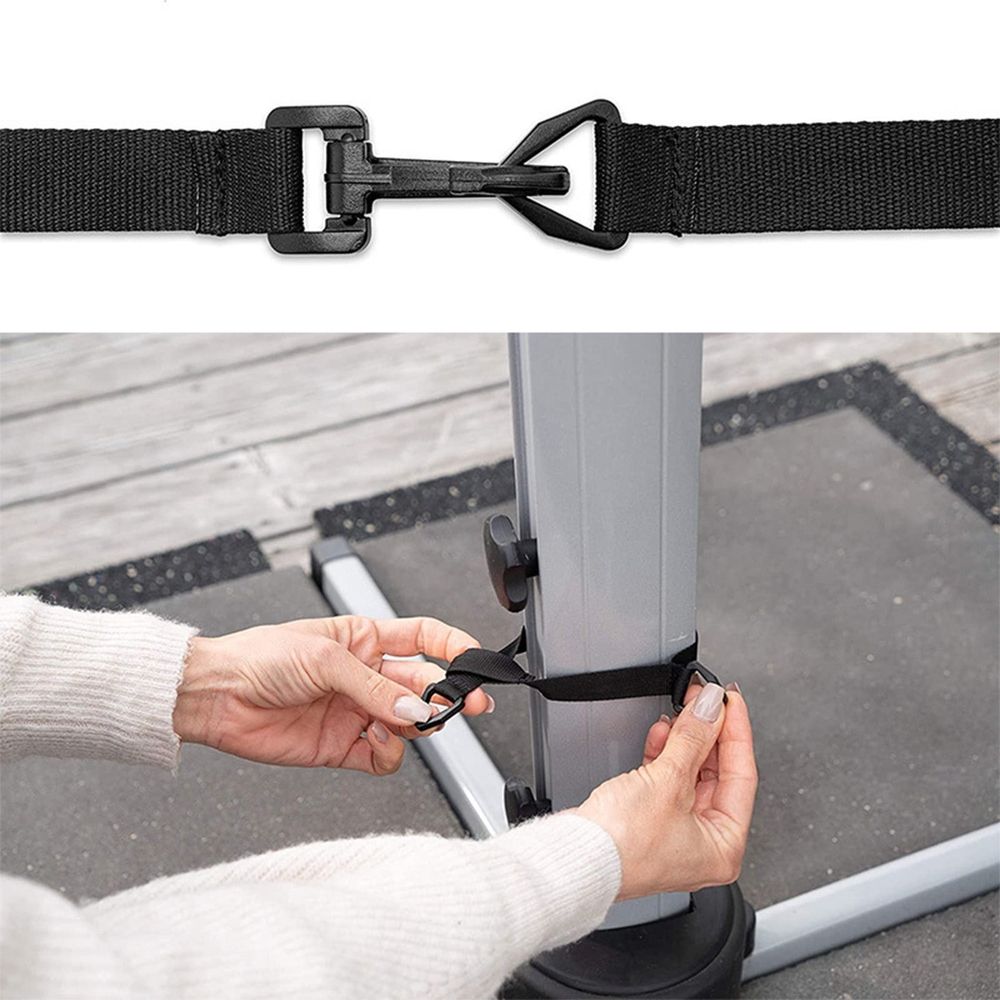 Cantilever Umbrella Wind Stabilizer Straps Adjustable Garden Outdoor Patio Umbrella Security System Durable Polyester Easy Installation