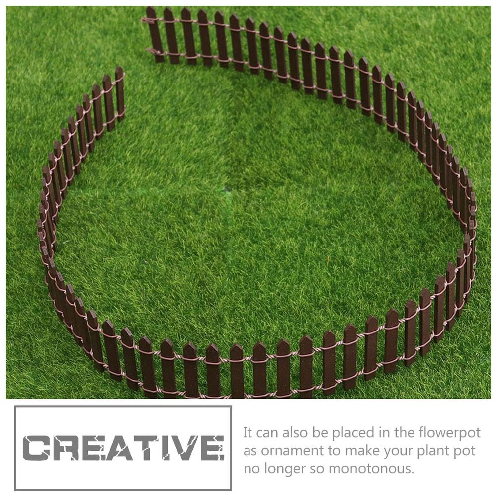 Decorative Miniature Fences Bendable Wood Design for Fairy Garden 1Pcs 35.43 inches x 1.96 inches
