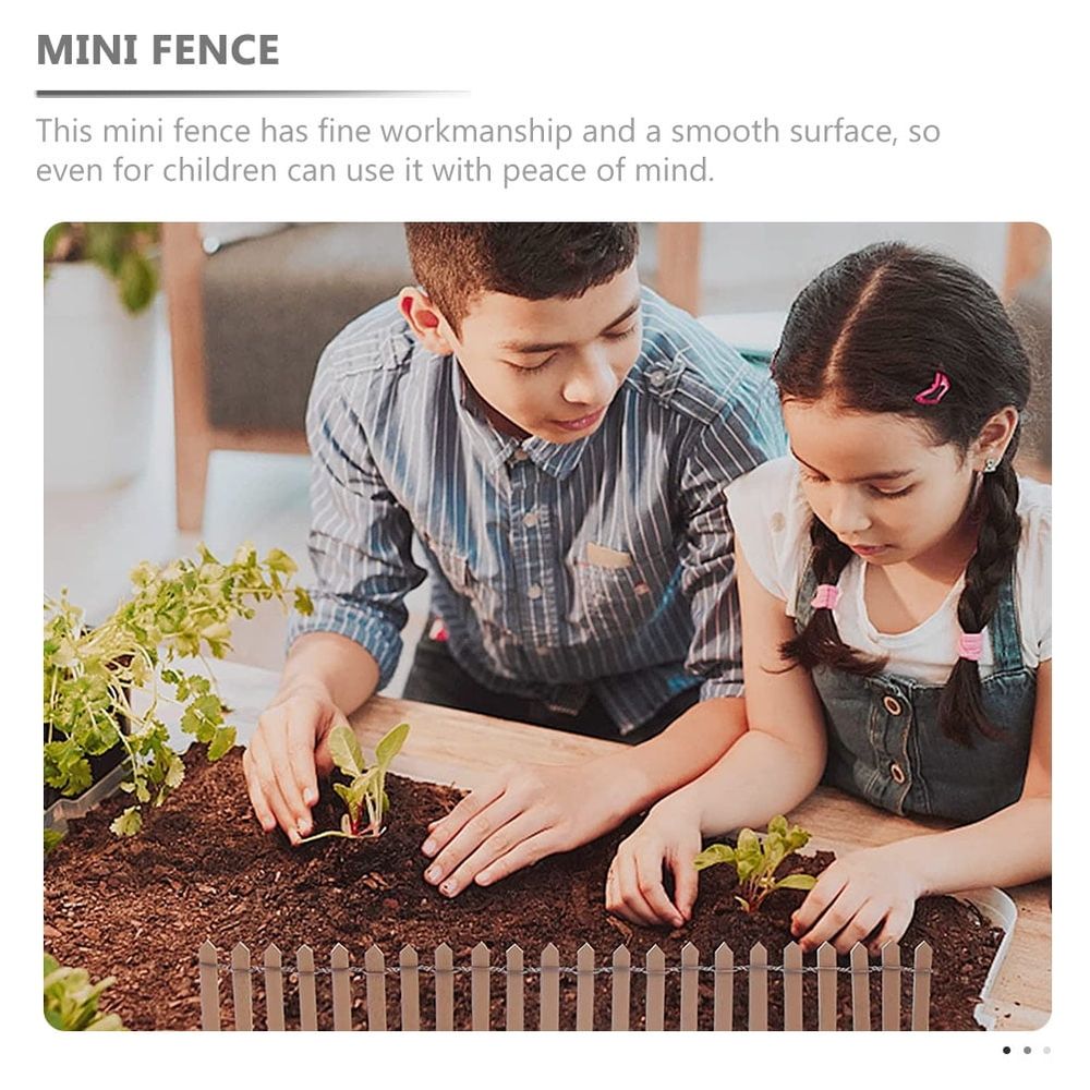 Decorative Miniature Fences Bendable Wood Design for Fairy Garden 1Pcs 35.43 inches x 1.96 inches