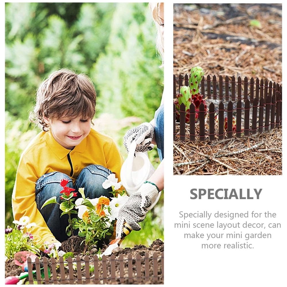 Decorative Miniature Fences Bendable Wood Design for Fairy Garden 1Pcs 35.43 inches x 1.96 inches