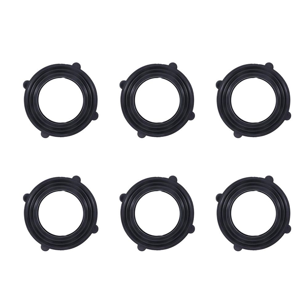 Sealing Rings Silicone Black Durable Good Sealing Performance 50Pcs