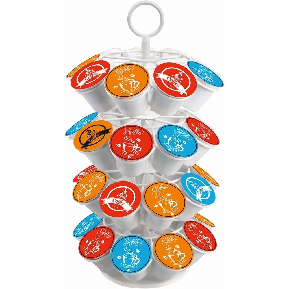 Coffee Pod Carousel Holder,Compatible withCompatible with 36 Cup Pods,Spins 360-Degrees