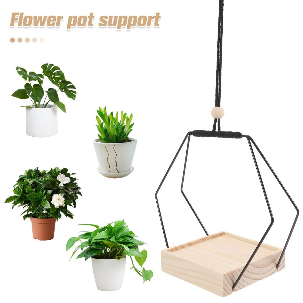 Indoor Hanging Planter Stand, Elegant Flowerpot Holder for Balcony and Home Decor