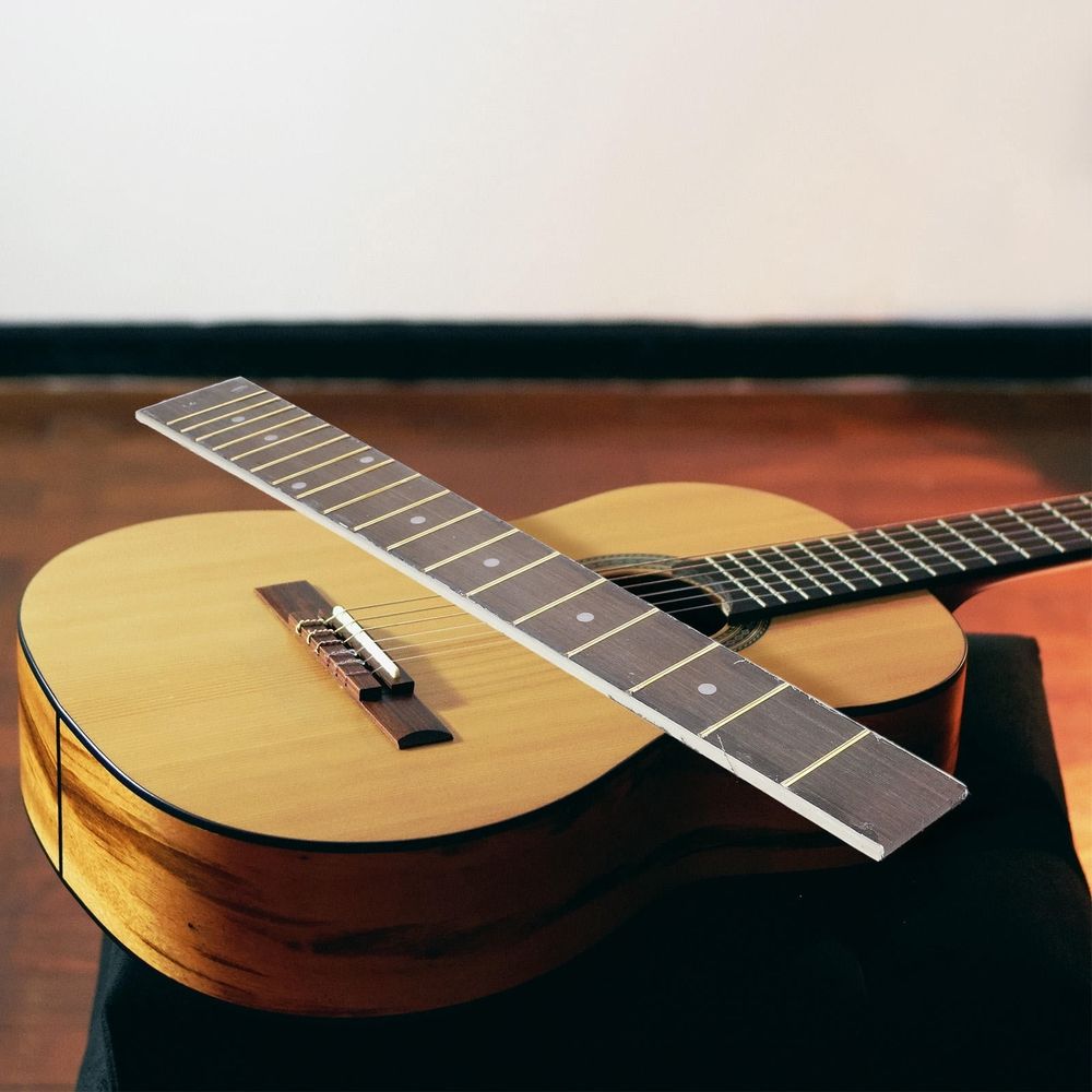 Black Technical Wooden Guitar Fretboard with Easy Installation for Acoustic Guitars