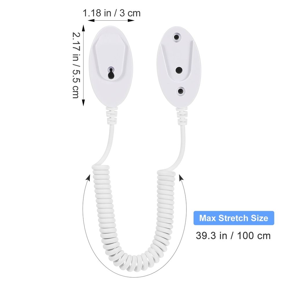 Retractable TV Remote Leash with Anti-Lost Design, Easy to Use, 1 Set for Remote Control Management and Security
