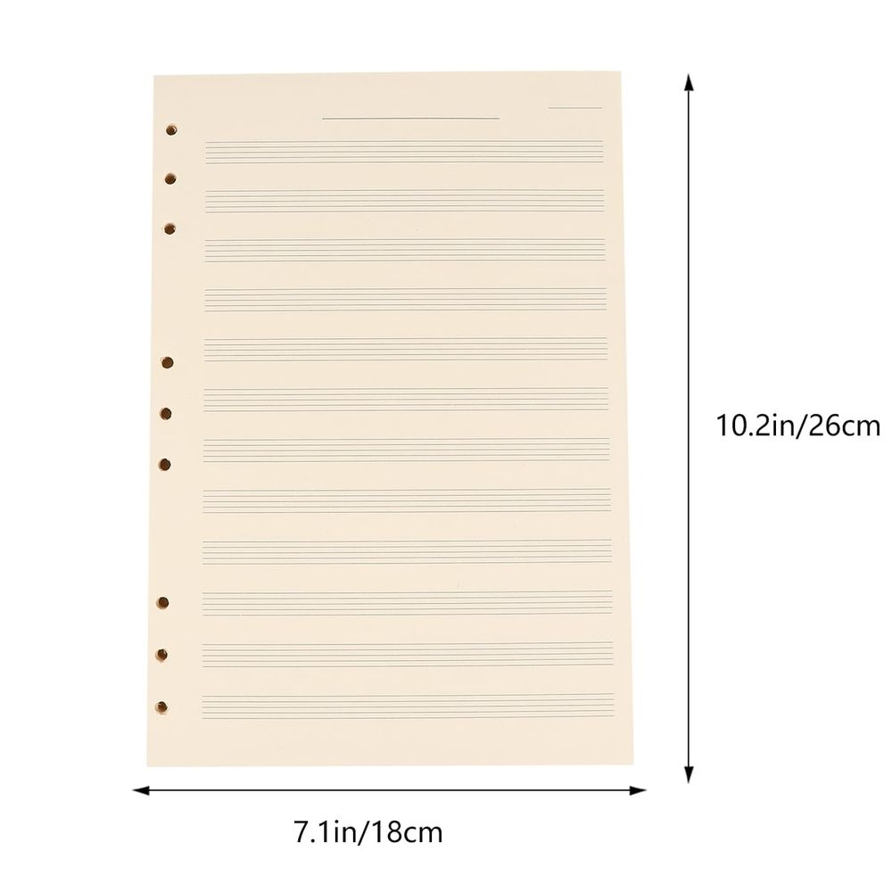 Notebook Refill for Musicians White Easy to Erase Durable 100Sheets