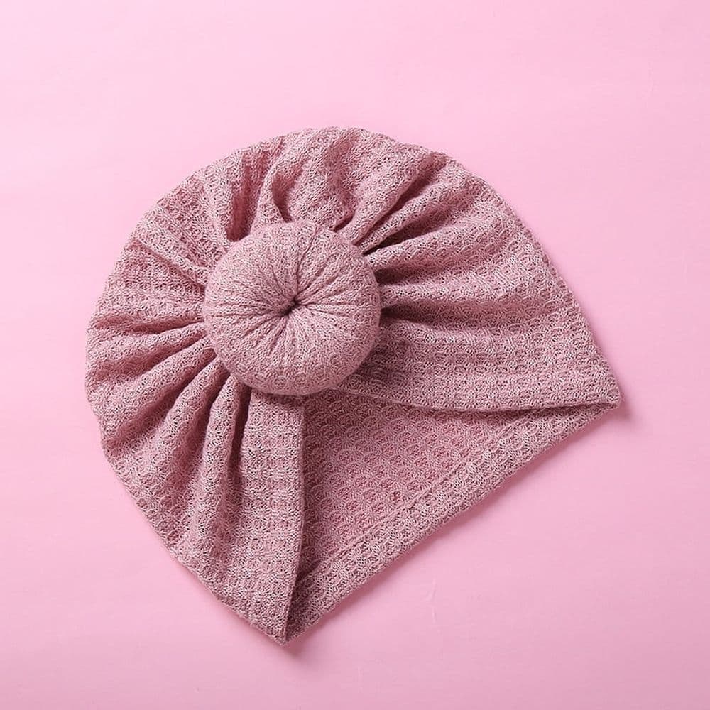 Baby Hats Newborn Baby Girls Turban Hospital Hat Infant Toddler Kid Hat Big Hair Bow Top Knot Head Wrap