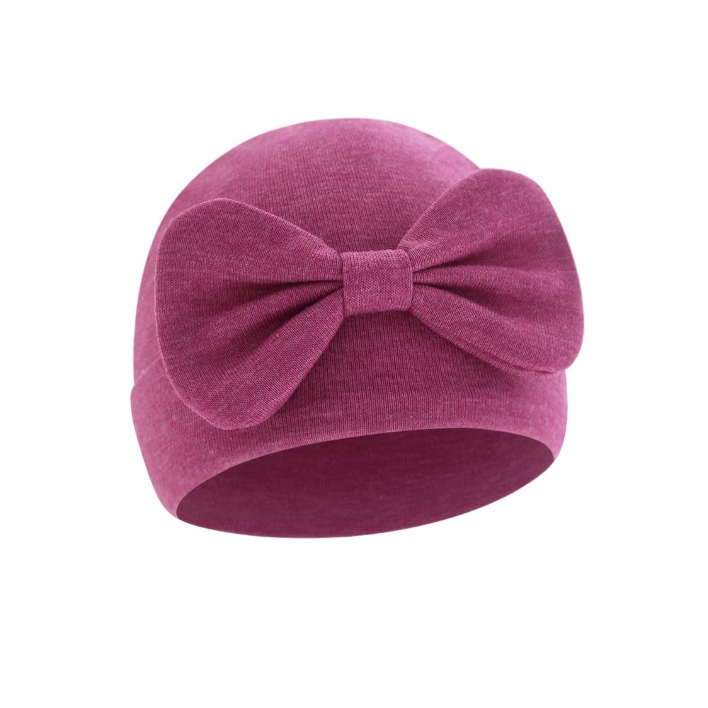 5PCS Newborn Baby Girl Hats with Bow Cotton Toddler Infant Beanie Cap Newborn Hospital Hats for Baby Girl Kid 0-6 Months