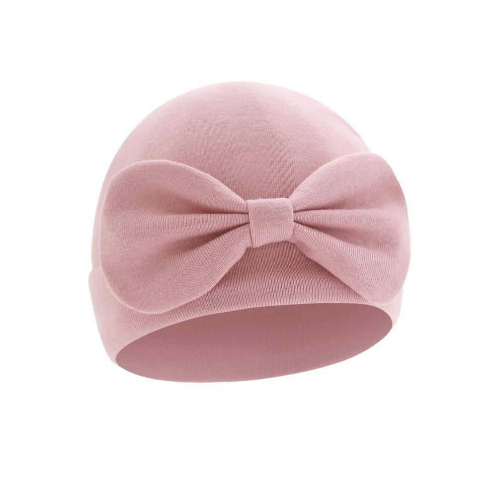 5PCS Newborn Baby Girl Hats with Bow Cotton Toddler Infant Beanie Cap Newborn Hospital Hats for Baby Girl Kid 0-6 Months