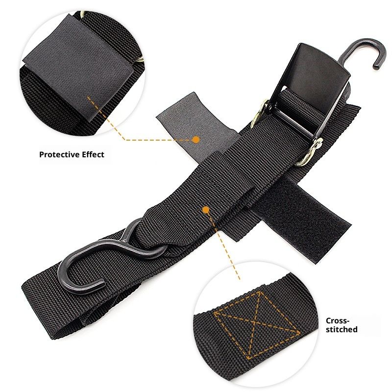 Transom Tie Down Straps – Heavy-Duty Boat Trailer Straps for Bass Boats, Jet Skis & More, Secure Fit, Easy to Use - Marine Boat Accessories